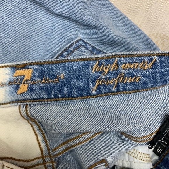 7 for all mankind two tone high waist josefina denim jeans - Picture 5 of 8